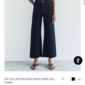 SOLD ON DEPOP Zara Marine Straight Patchpocket Raw Hem